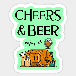 Cheers and Beer Sticker